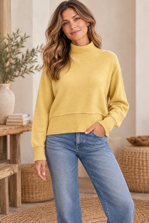 Anthropologie Sweaters - Anthropologie FFC Women’s Wool Cashmere Sweater XS Green Funnel Neck Pullover